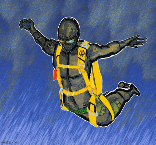 FREEFALLING | image tagged in gifs,freefall,skydiver,animation | made w/ Imgflip images-to-gif maker