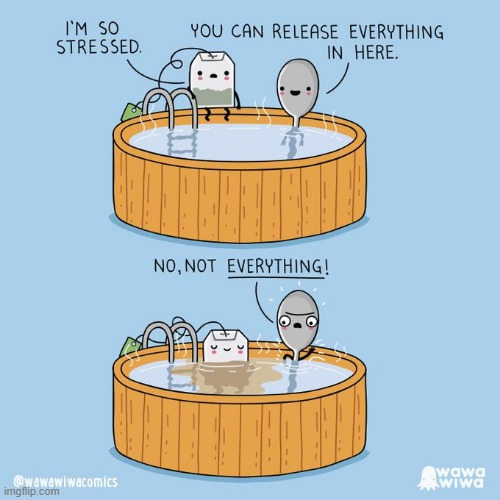 image tagged in hot tub,spoon,tea,pee,peeing,oof | made w/ Imgflip meme maker