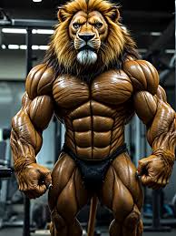 giga chad lion Blank Meme Template