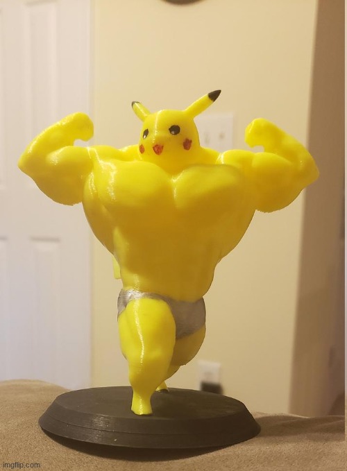buff pikachu | image tagged in buff pikachu | made w/ Imgflip meme maker