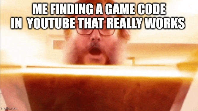 this is what called free | Me finding a game code in  youtube that really works | image tagged in jack black reading book,game,meme | made w/ Imgflip meme maker