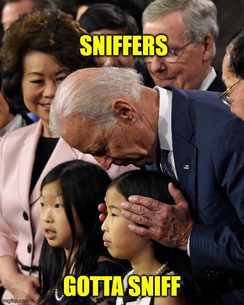 Joe Biden sniffs Chinese child | Sniffers gotta sniff | image tagged in joe biden sniffs chinese child | made w/ Imgflip meme maker