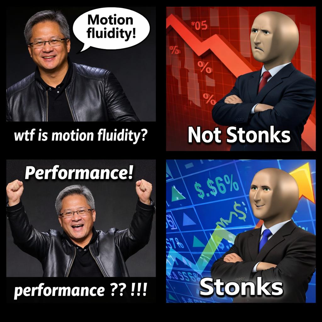 make a 4 stage image, 1st top left corner jensen huang small IP Blank Meme Template