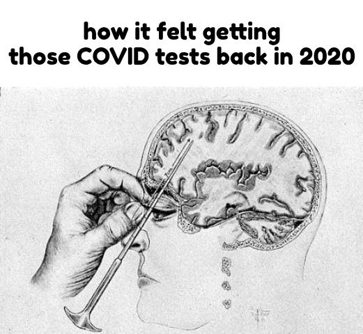 I asked for a COVID Test, not a torture method | how it felt getting those COVID tests back in 2020 | image tagged in lobotomy,memes,covid-19 | made w/ Imgflip meme maker