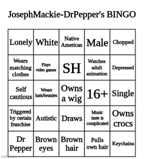 image tagged in josephmackie-drpepper's bingo | made w/ Imgflip meme maker