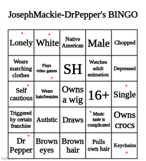 image tagged in josephmackie-drpepper's bingo | made w/ Imgflip meme maker