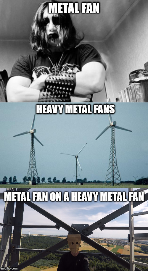 Metal Fans | image tagged in heavy metal,metalheads,memes,lattice climbing,climbing memes,latticeclimbing | made w/ Imgflip meme maker