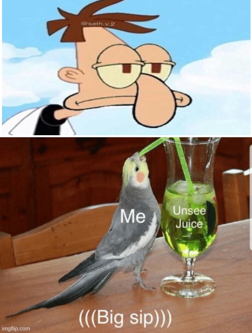 Dr. Doofenward | image tagged in unsee juice,spongebob,doofenshmirtz | made w/ Imgflip meme maker