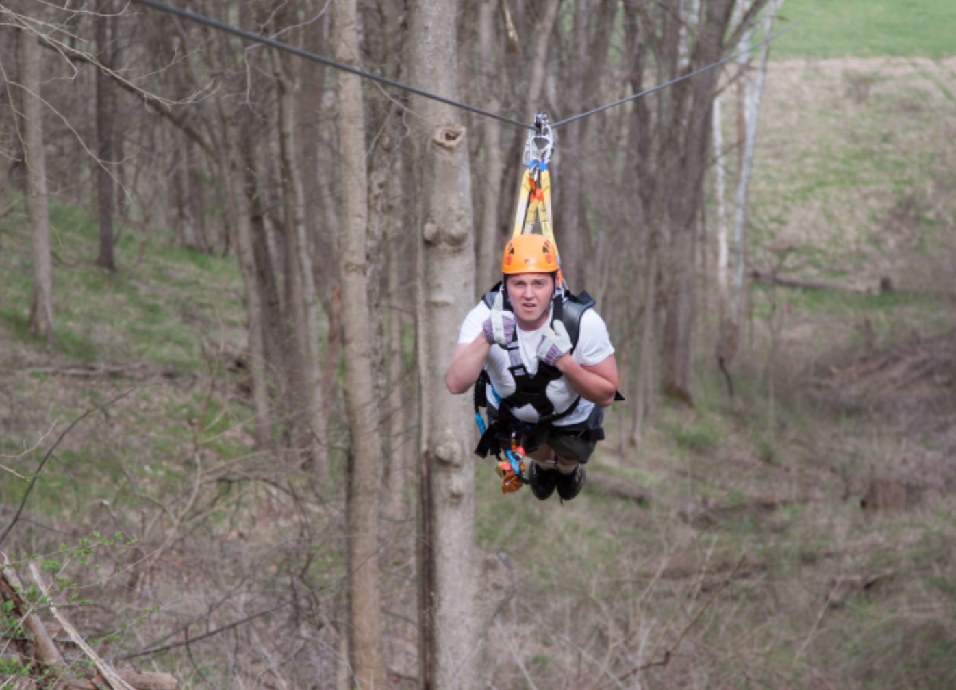 Creation museum zip line dude Blank Meme Template