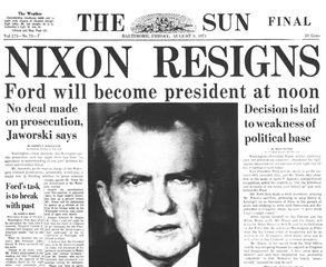 Nixon resigns Blank Meme Template