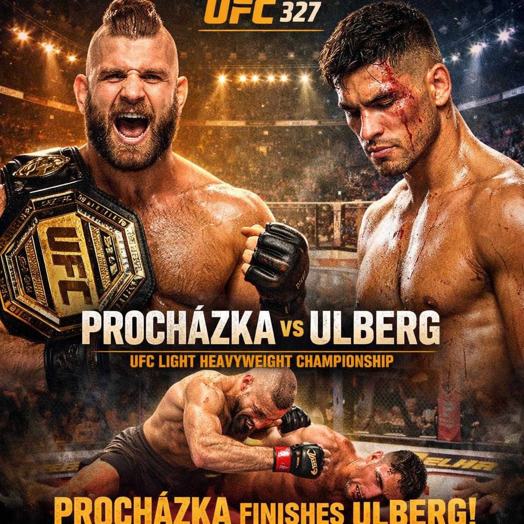 UFC 327: PROCHÁZKA VS ULBERG, UFC returns to Kaseya Center in Mi Blank Meme Template