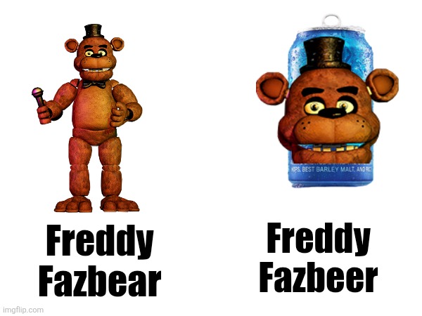 Freddy Fazbeer; Freddy Fazbear | made w/ Imgflip meme maker