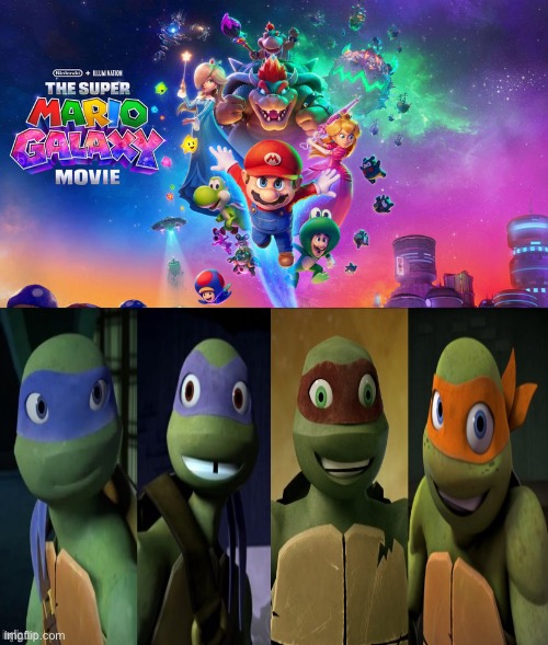 2012 Turtles Loves The Super Mario Galaxy Movie | image tagged in who loves the super mario galaxy movie,tmnt,teenage mutant ninja turtles,super mario galaxy,super mario,meme | made w/ Imgflip meme maker