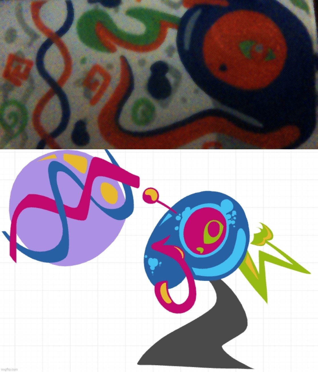 Made this fella at school and redrew him . | made w/ Imgflip meme maker