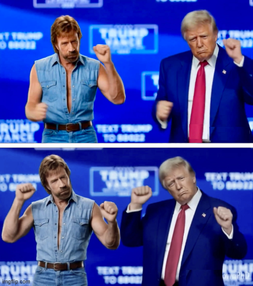 Trump is the Chuck Norris of presidents Blank Meme Template