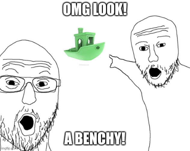 omg look | omg look! a benchy! | image tagged in omg look | made w/ Imgflip meme maker