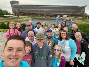 Ark encounter tour group selfie Blank Meme Template