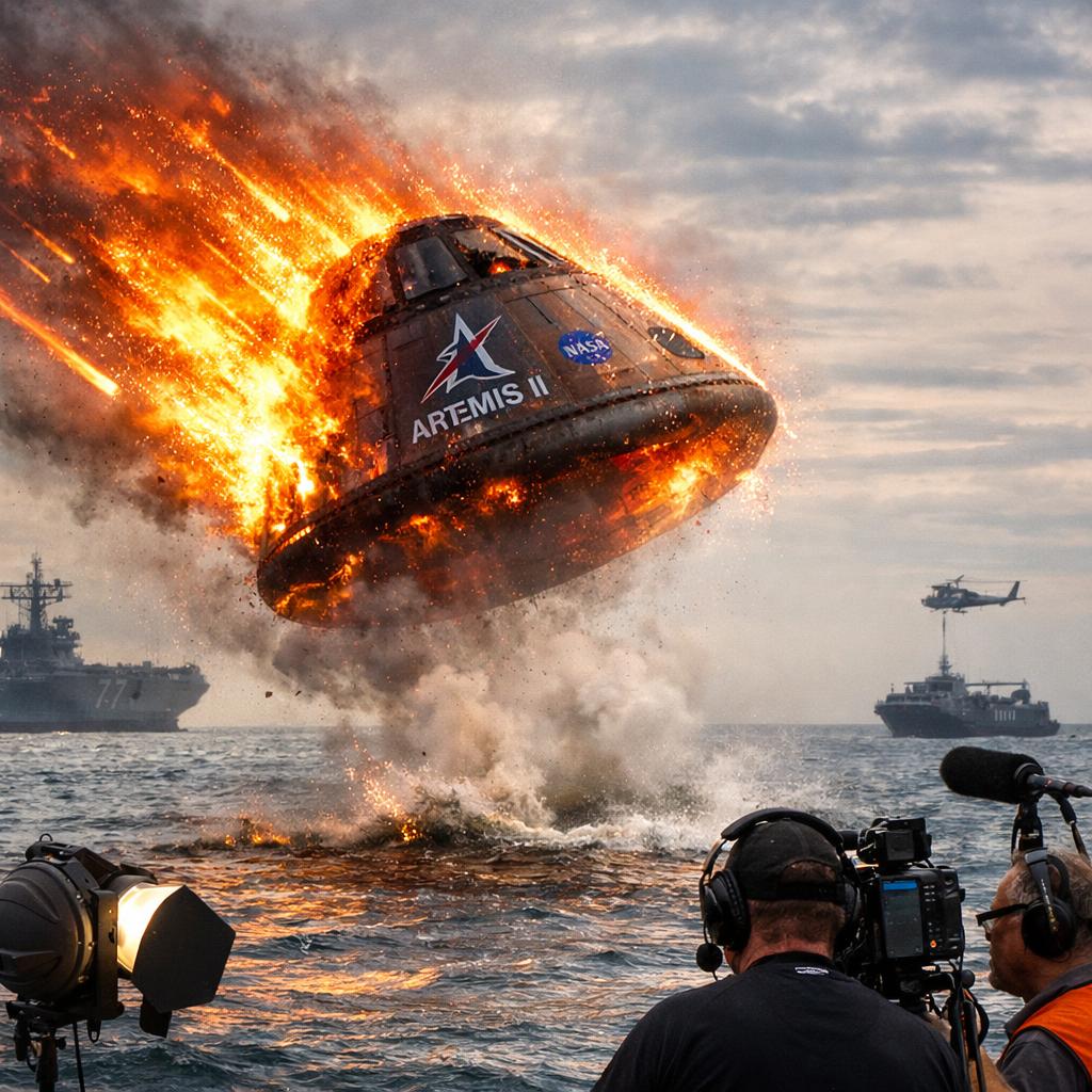 Artemis II reentry day Blank Meme Template