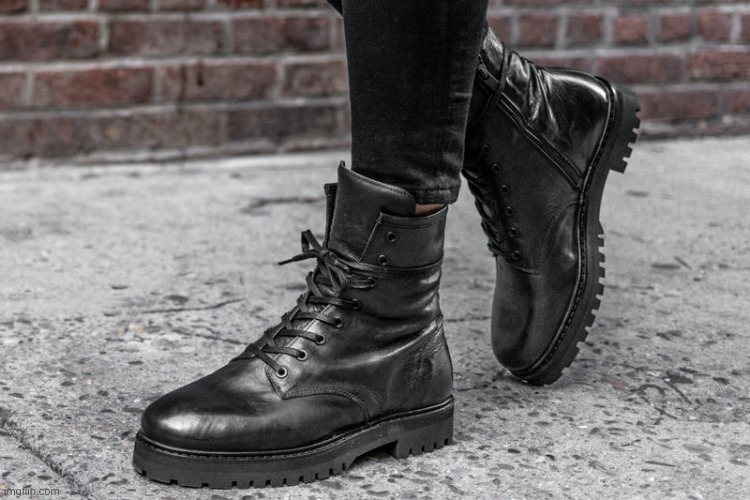 I'm random posting now. I'd look tuff as hell in combat boots | made w/ Imgflip meme maker