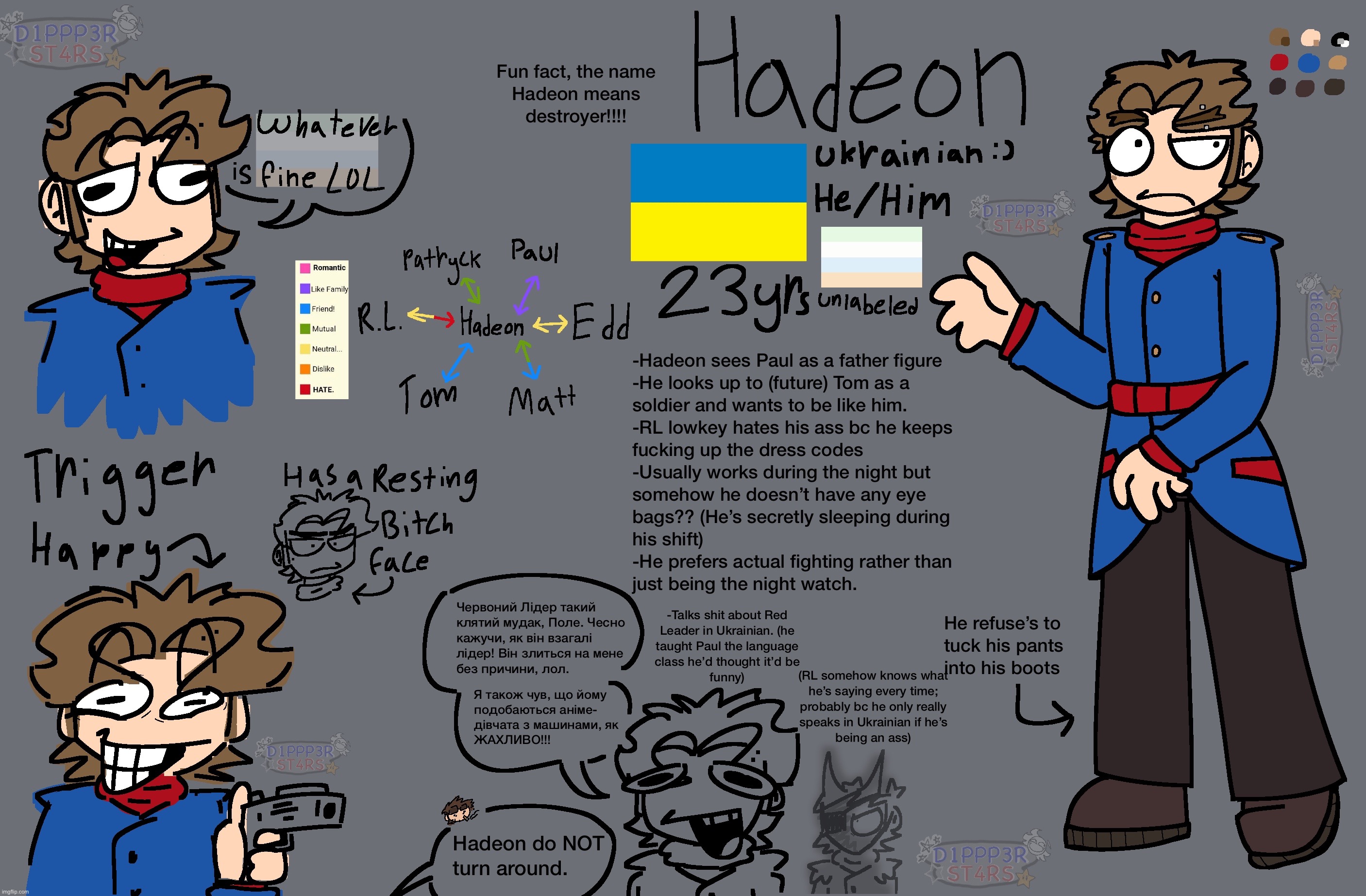 I DIDNT REALIZE HOW MANY PPL HERE KNEW EDDSWORLD GOD DANG | image tagged in eddsworld,oc,eddsworld red army,eddsworld oc,idk if i should mark it as nsfw for my poorly drawn gun uh,tw a gun ig | made w/ Imgflip meme maker