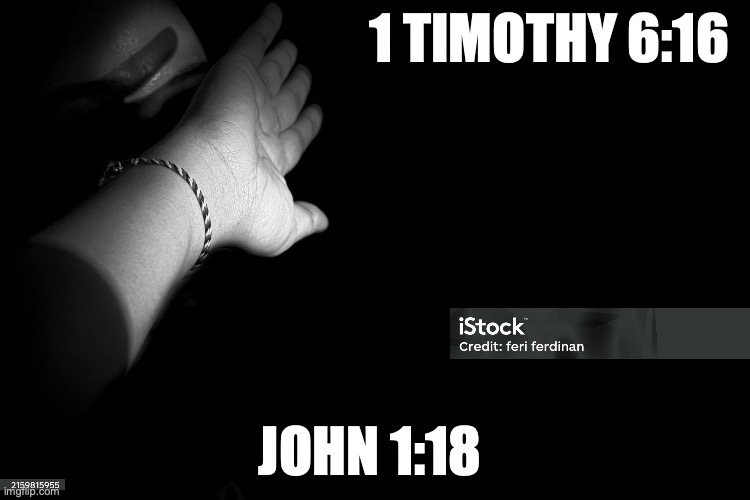 ‘Show us the Father’ | 1 Timothy 6:16; John 1:18 | image tagged in the way | made w/ Imgflip meme maker