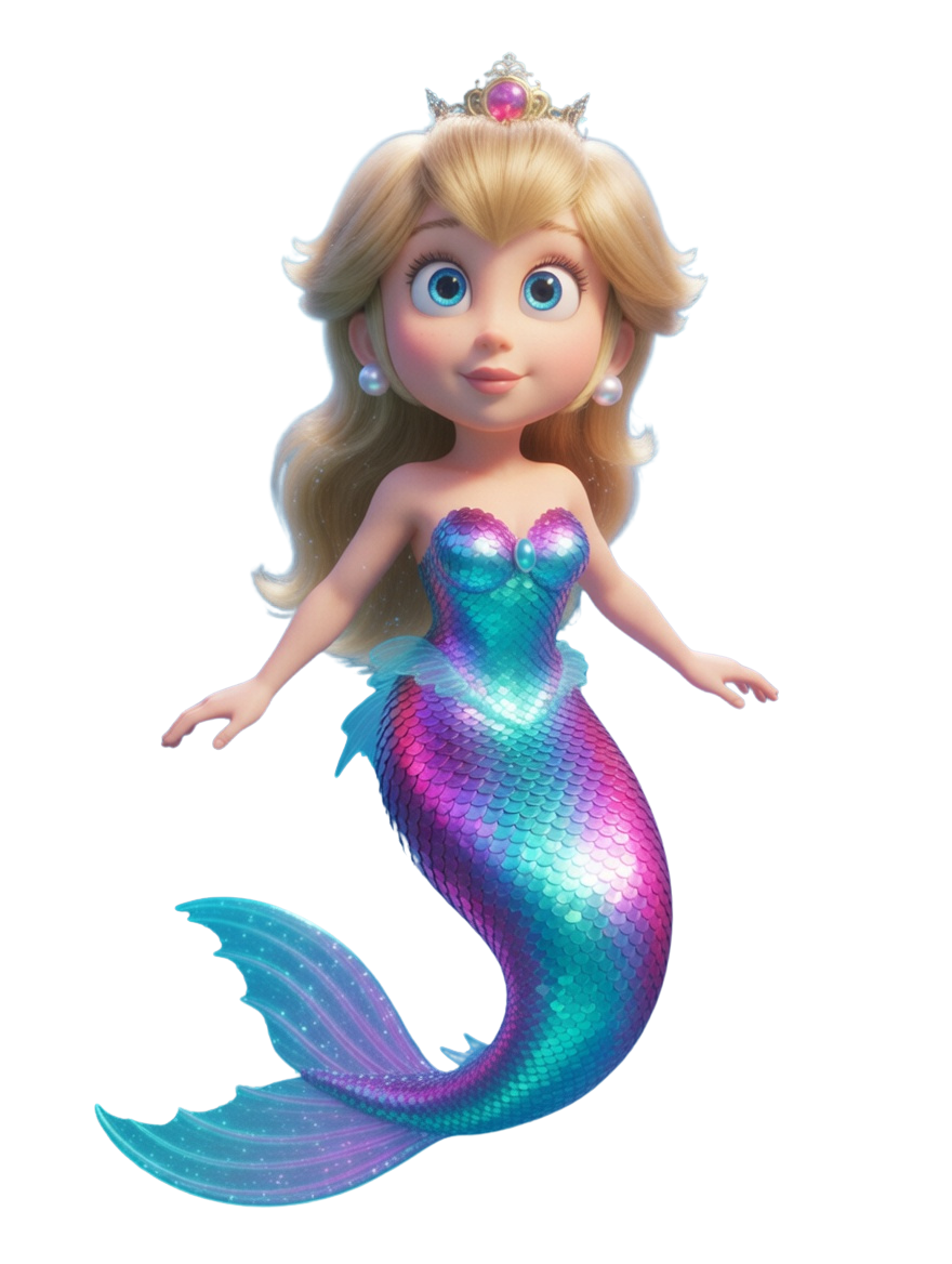 Mermaid Peach Blank Meme Template