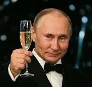 Putin raising a glass Blank Meme Template