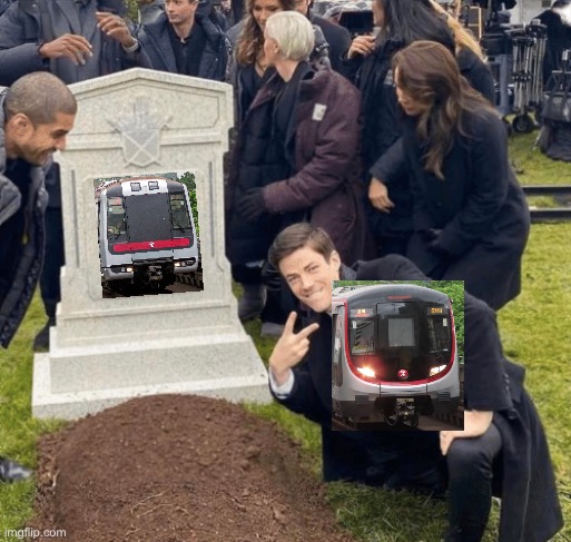 The M trains will be replaced by Q trains in the future | image tagged in grant gustin over grave,hongkong,train,mtr,hkmtr,hk | made w/ Imgflip meme maker