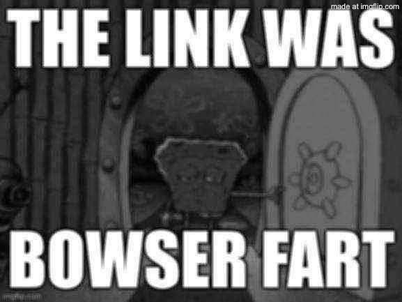 The link was bowser fart | image tagged in the link was bowser fart | made w/ Imgflip meme maker