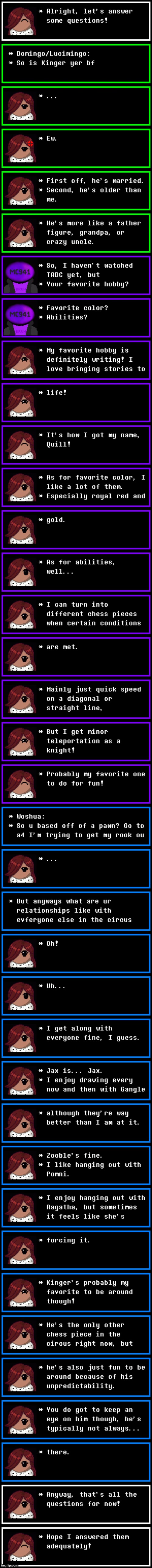 Quill answers ? YOUR questions | image tagged in tadc,quill,oc,coming straight to your house | made w/ Imgflip meme maker