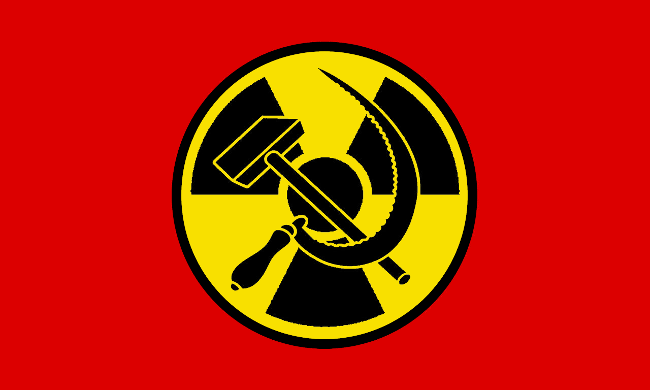 Atomic Red Army flag Blank Meme Template