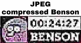 JPEG compressed Benson | JPEG compressed Benson | image tagged in benson timer,uhh,memes,shitpost | made w/ Imgflip meme maker