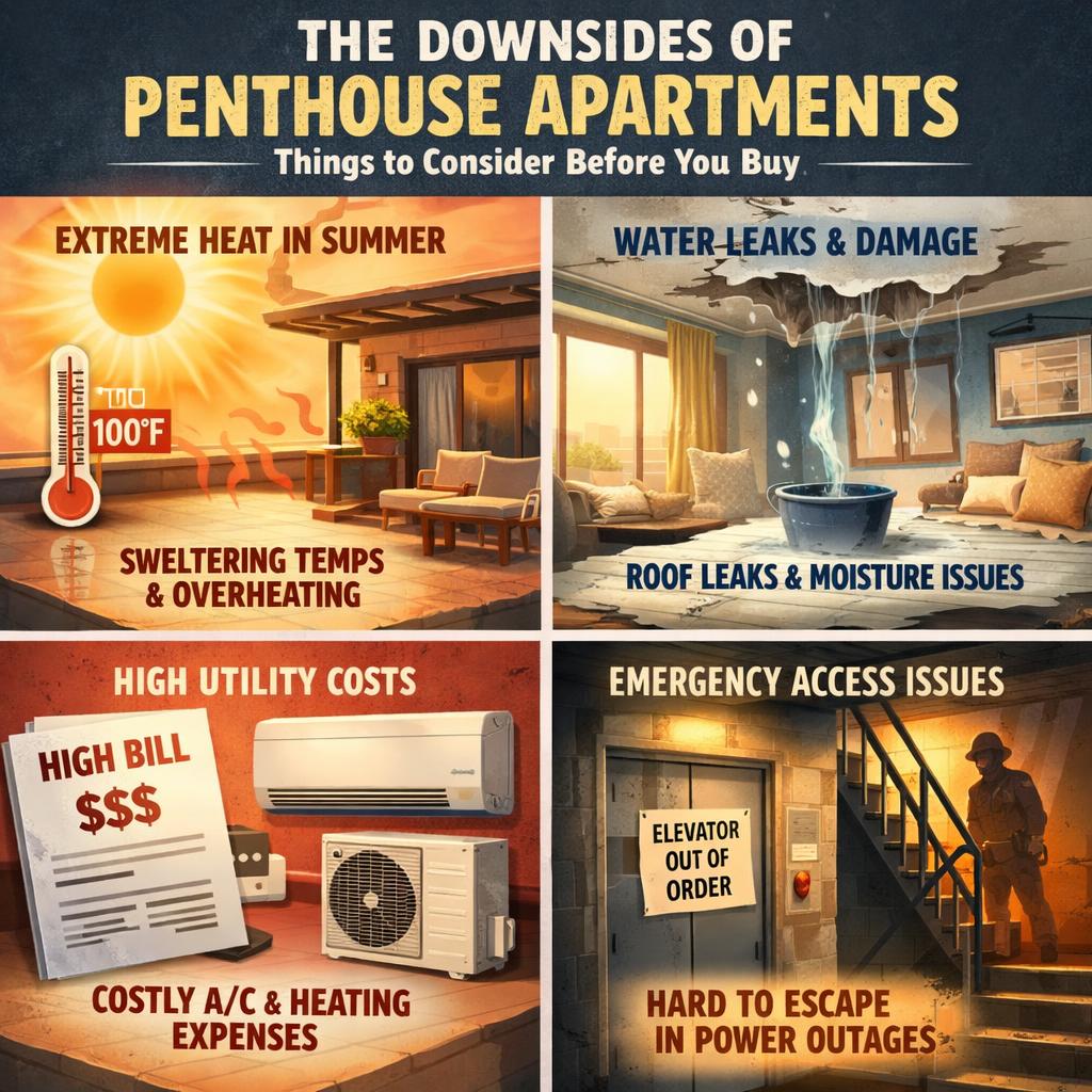 Top floor apartments with rooftop balconies Blank Meme Template