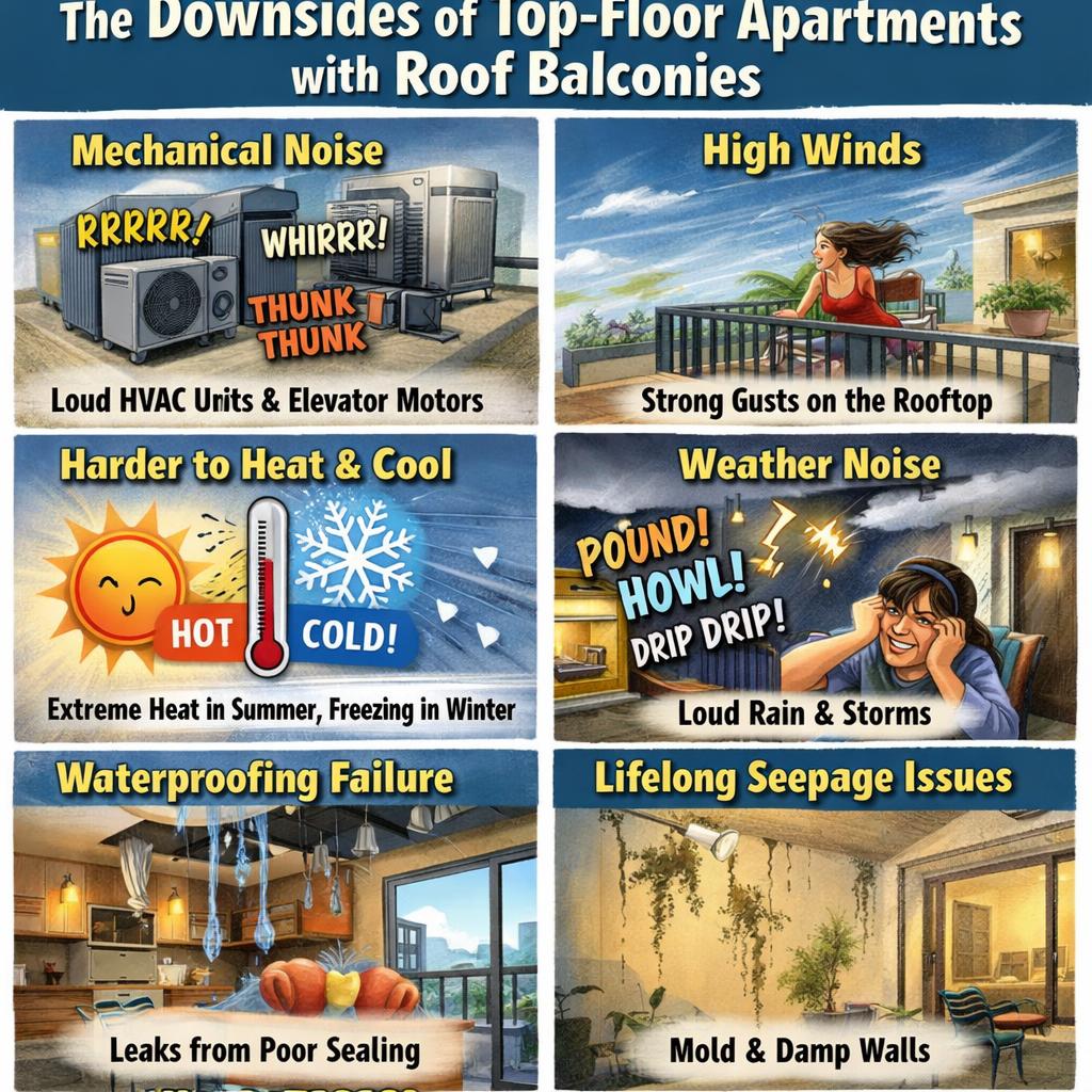 Top floor apartments with rooftop balconies are often highly cov Blank Meme Template