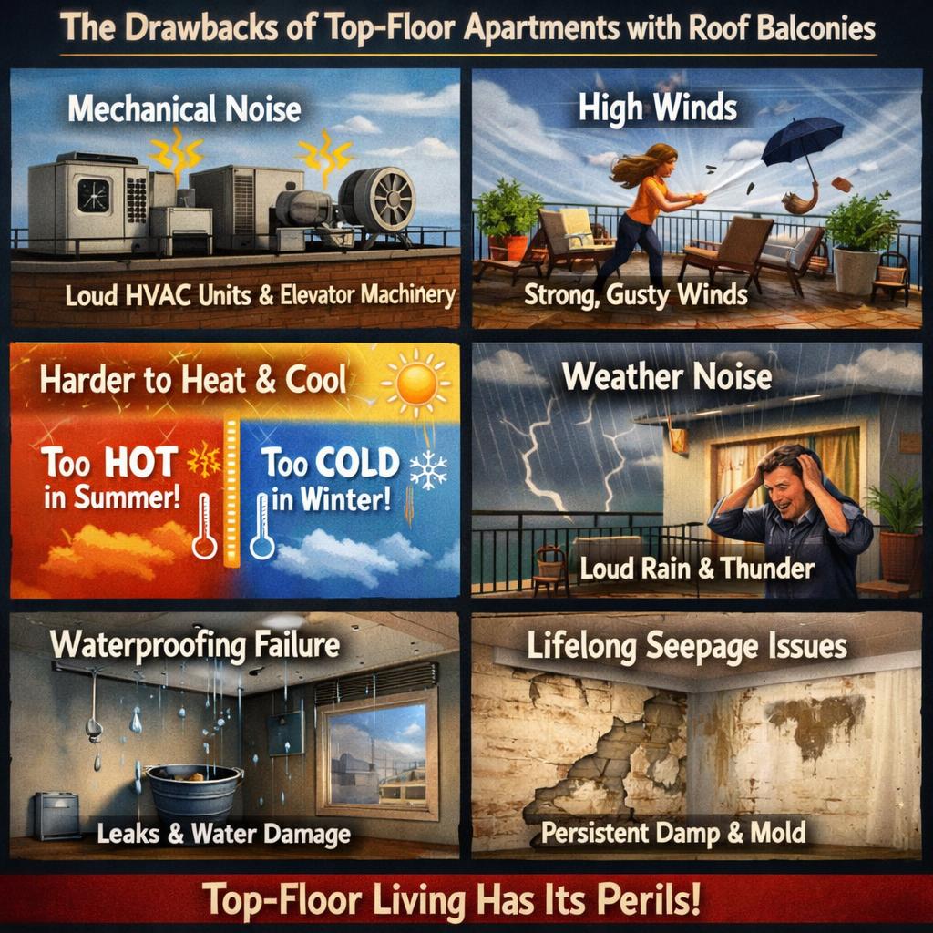 Top floor apartments with rooftop balconies are often highly cov Blank Meme Template