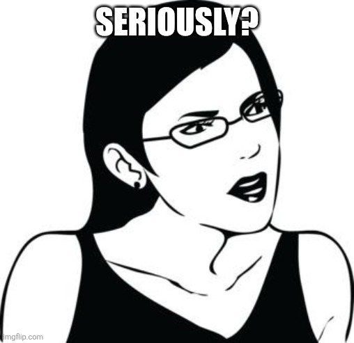 serious woman  | seriously? | image tagged in serious woman | made w/ Imgflip meme maker