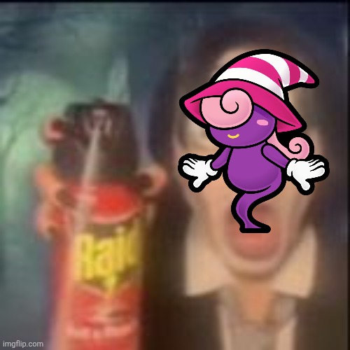 Raiding this stream AGAIN! (Vivian to MegaManTummy can someone draw that) | image tagged in maliciously sprays you with raid | made w/ Imgflip meme maker