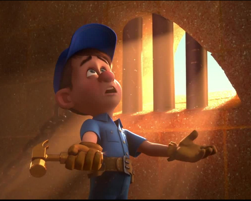 fix it felix fixes jail (no caption) Blank Meme Template