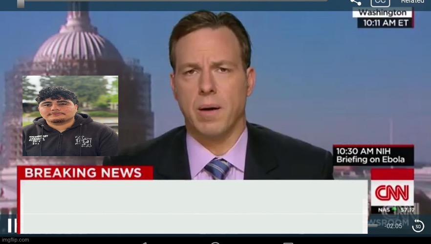 Stealing money from the bank | image tagged in cnn breaking news template | made w/ Imgflip meme maker