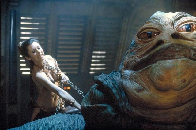Leia strangling Jabba Blank Meme Template