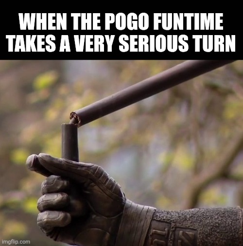 Pogo gone wrong | When the pogo funtime takes a very serious turn | image tagged in broken | made w/ Imgflip meme maker