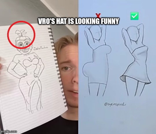 vro's hat is looking funny | made w/ Imgflip meme maker