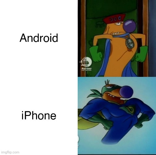 DOG THE MIGHTY | image tagged in memes,catdog,android,iphone,nickelodeon,superhero | made w/ Imgflip meme maker
