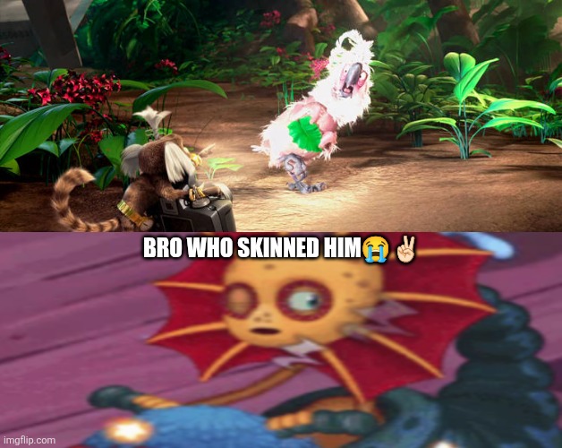 Who skinned bro | Bro who skinned him😭✌🏻 | image tagged in who laughs at naked nigel | made w/ Imgflip meme maker