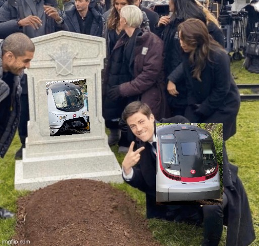 In 2022, all MLR trains have been retired and replaced by Hyundai Rotem trains. Only two remain, one is at Hung Hom | image tagged in grant gustin over grave,mlr,mtr,hk,hongkong,rotem | made w/ Imgflip meme maker