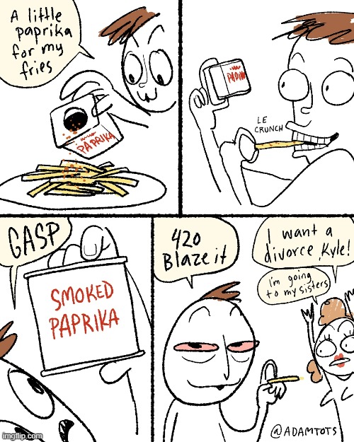 image tagged in fries,french fries,paprika,smoked,smoking,high | made w/ Imgflip meme maker