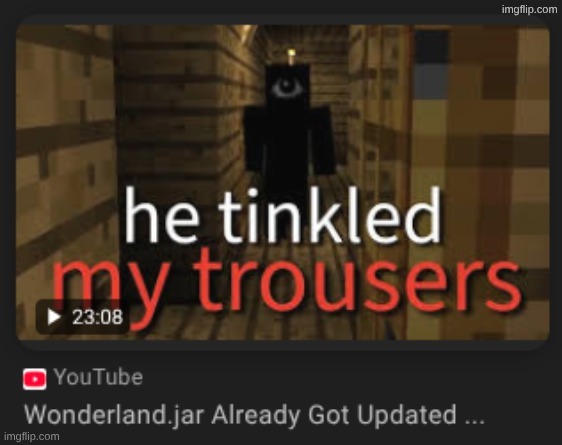he tinkled my trousers | image tagged in he tinkled my trousers | made w/ Imgflip meme maker