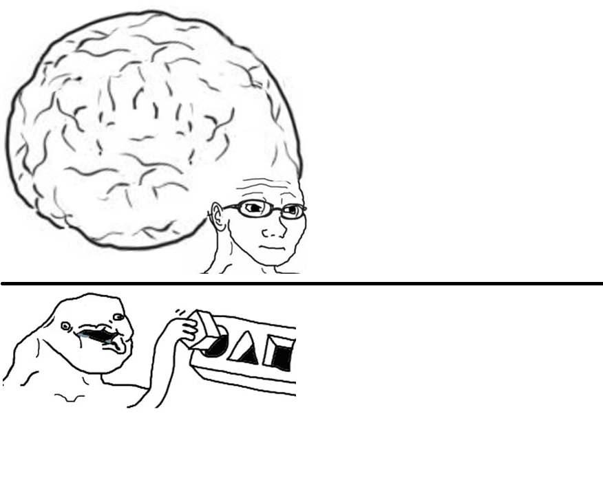smart / dumb Blank Meme Template