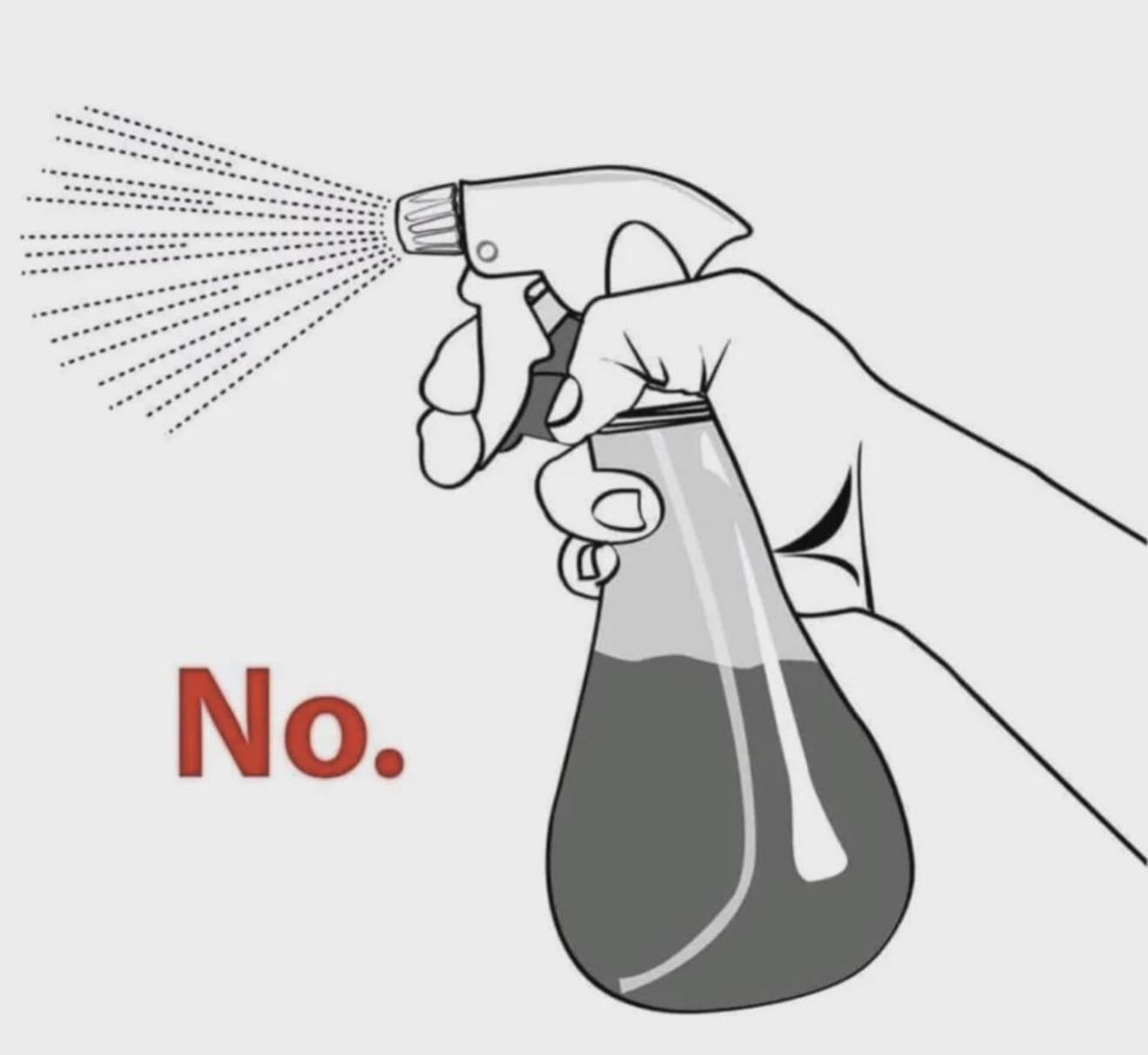 spray bottle no Blank Meme Template