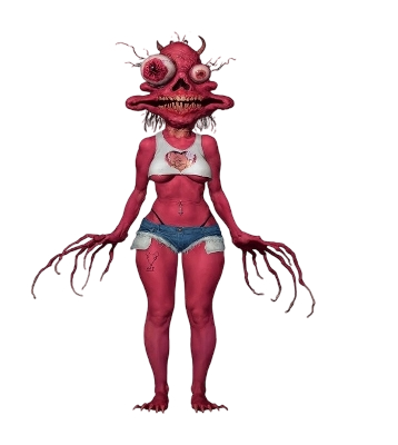 Brittney from Smiling Friends Blank Meme Template